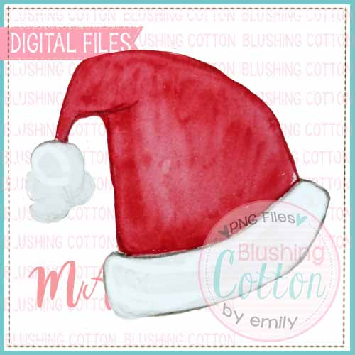 SANTA HAT WATERCOLOR DESIGN BCMA