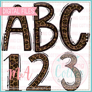 LEOPARD PRINT ALPHA AND NUMBERS BUNDLE   BCMA