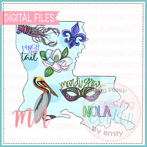 LOUISIANA PRIDE WITH STATE BIRD DESIGN   BCMA