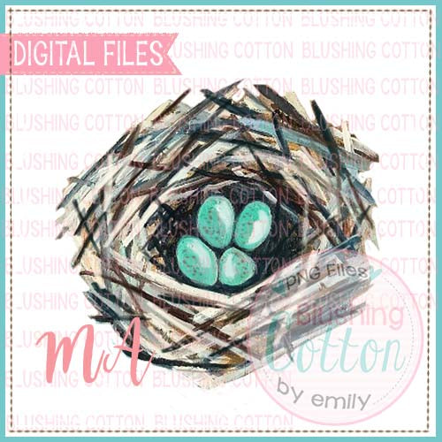 BIRD NEST WATERCOLOR DESIGN BCMA