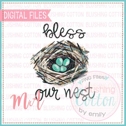 BLESS OUR NEST WATERCOLOR DESIGN BCMA