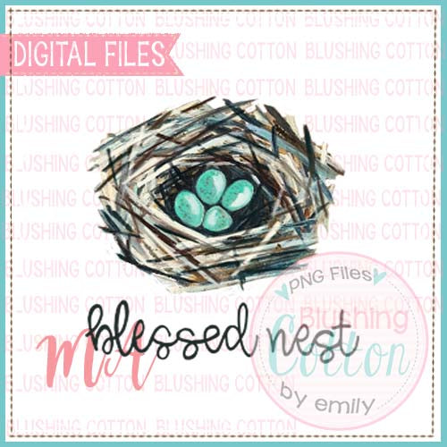 BLESSED NEST WATERCOLOR DESIGN BCMA