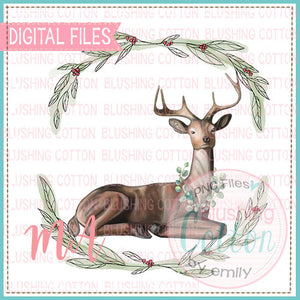 DEER WITH LEAVES DESIGN   BCMA