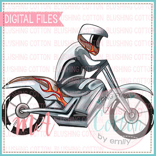 DIRT BIKE WITH FLAME DESIGN   BCMA