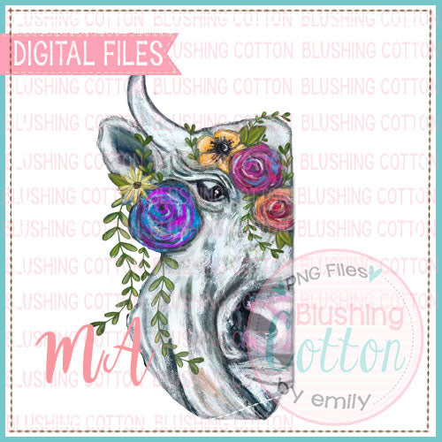 HALF COW WITH FLOWERS DESIGN   BCMA