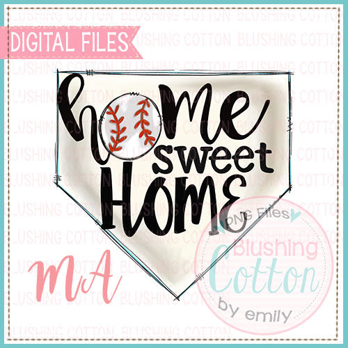 Home Sweet Home on Baseball Diamond Design    BCMA