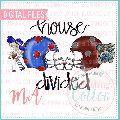 HOUSE DIVIDED RED AND MAROON DESIGN   BCMA