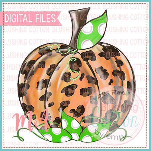 LEOPARD PRINT PUMPKIN POLKA DOT LEAVES DESIGN   BCMA