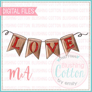 Love Banner PNG Watercolor Design    BCMA