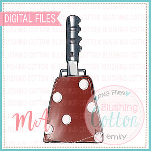 Cowbell Maroon With Polkadot l Design   BCMA