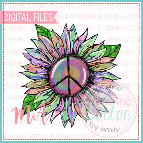 MULTI COLORED FLOWER WITH PEACE SIGN DESIGN  BCMA