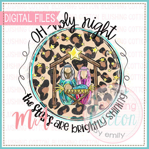 Oh Holy Night With Leopard Background Design   BCMA