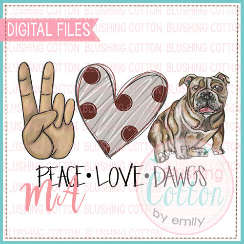 PEACE LOVE DAWGS DESIGN    BCMA