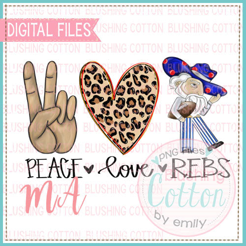 PEACE LOVE REBS DESIGN   BCMA