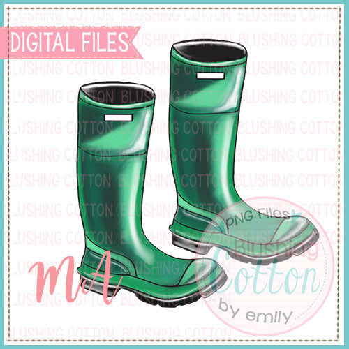 Green Rubber Boots Version 2 Design    BCMA
