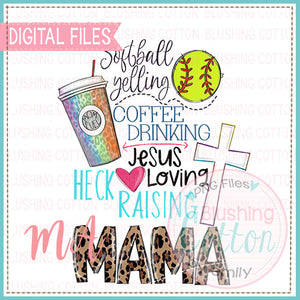 Softball Yelling Mom Design   BCMA