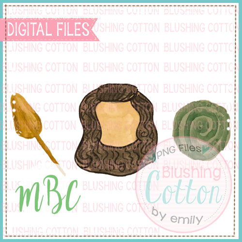 ISLAND GIRL STORY TRIO WATERCOLOR DESIGN BCMBC
