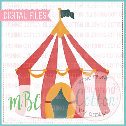 CIRCUS TENT WATERCOLOR DESIGN BCMBC