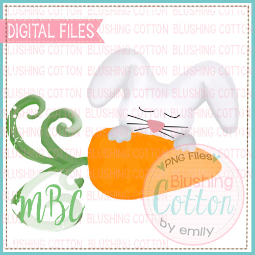 BUNNY WITH CARROT WATERCOLOR DESIGN BCMBC