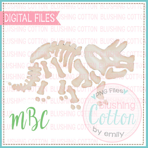 TRICERATOP SKELETON WATERCOLOR DESIGN BCMBC