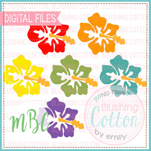 TROPICAL FLOWER SET  WATERCOLOR DESIGN BCMBC