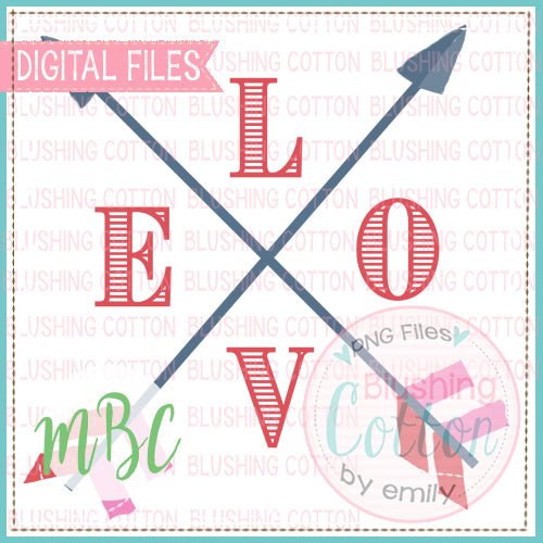 LOVE ARROWS WATERCOLOR DESIGN BCMBC