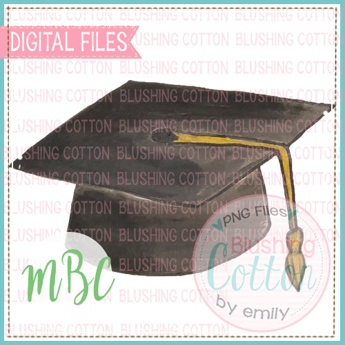 GRADUATION CAP WATERCOLOR DESIGN BCMBC