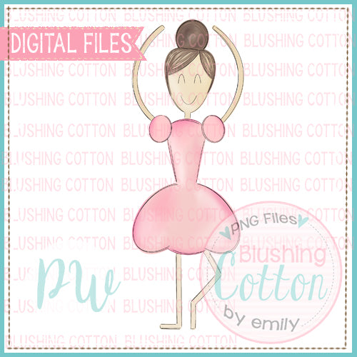 BALLERINA WITH BRUNETTE HAIR DESIGN    BCPW