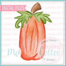 Load image into Gallery viewer, PERFECT TALL PUMPKIN WATERCOLOR ART PNG