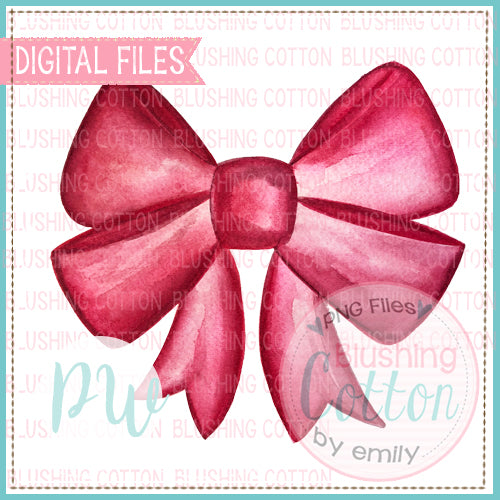 RED BOW DESIGN WATERCOLOR PNG BCPW