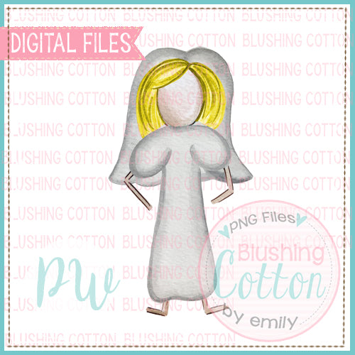 STICK FIGURE BRIDE BLONDE HAIR BCPW