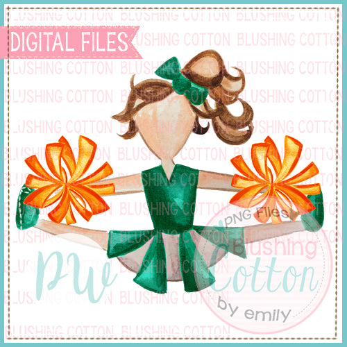 CHEERLEADER GREEN AND ORANGE BCPW