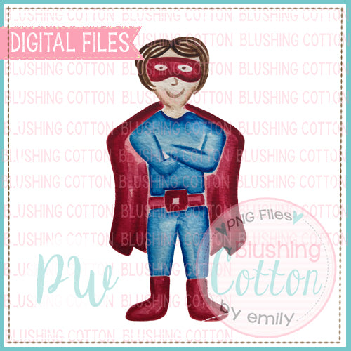 SUPER HERO BOY BLUE AND RED BCPW