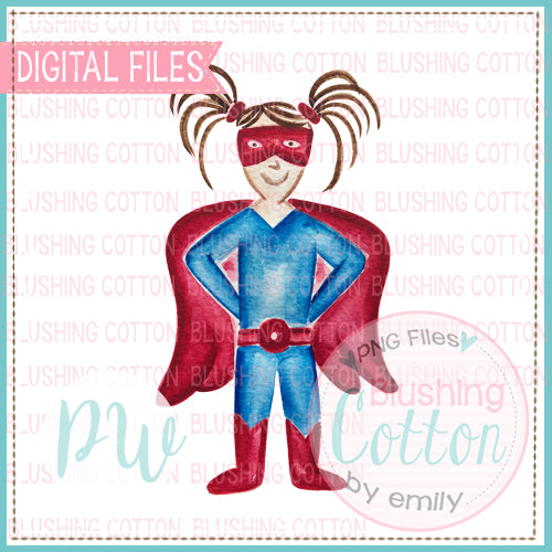 SUPER HERO GIRL BLUE AND RED BCPW