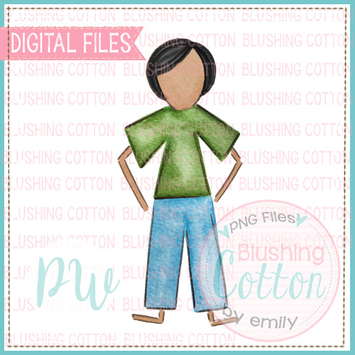 STICK FIGURE ADULT MALE MEDIUM SKIN TONE BCPW