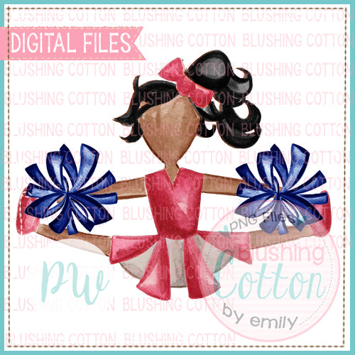 CHEERLEADER AFRICAN AMERICAN RED AND NAVY BCPW