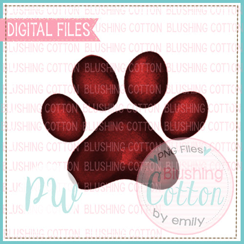 PAW PRINT MAROON BCPW