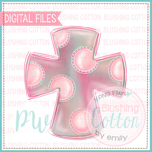 CROSS IN PINK WATERCOLOR DESIGN BCPW