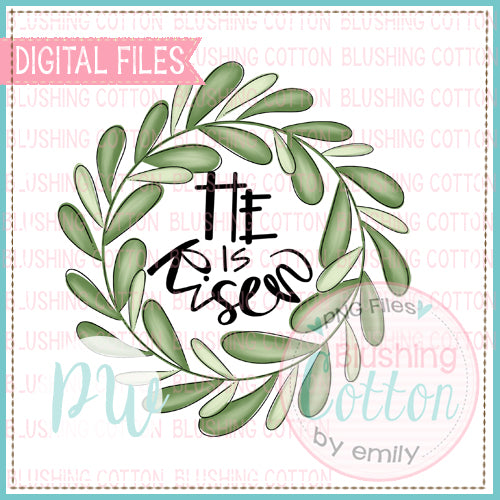 HE IS RISEN WREATH WATERCOLOR DESIGN BCPW