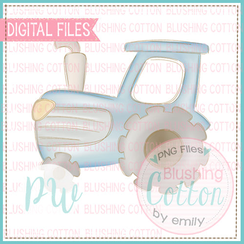 TRACTOR BLUE WATERCOLOR DESIGN BCPW