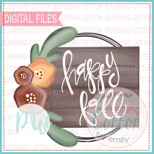 FALL FLORAL WREATH WITH HAPPY FALL  BCPW