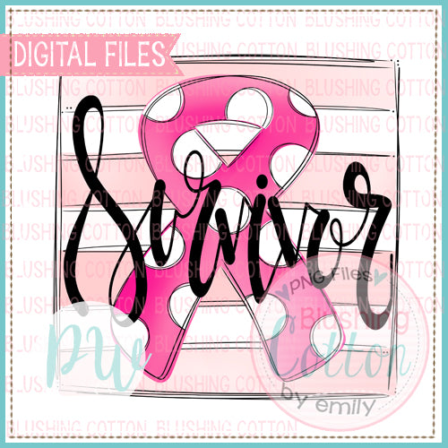 SURVIVOR BREAST CANCER AWARENESS RIBBON BCPW