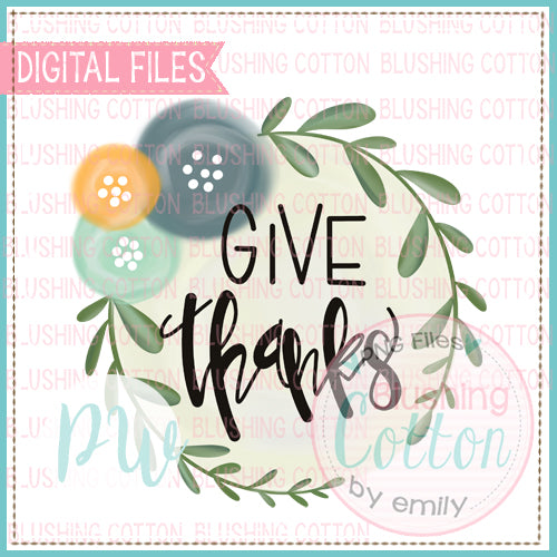 GIVE THANKS FALL WREATH  BCPW