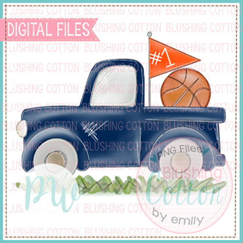 BASKETBALL TRUCK NAVY BLUE AND ORANGE  BCPW