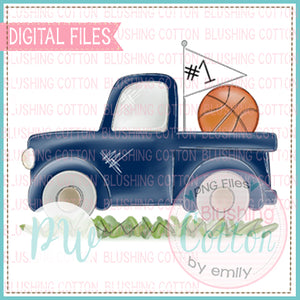 BASKETBALL TRUCK NAVY BLUE AND WHITE   BCPW