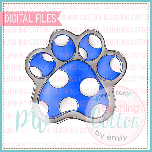 PAW PRINT ROYAL BLUE DESIGN    BCPW