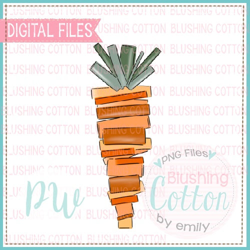 Abstract Carrot PNG Watercolor Design BCPW – Blushing Cotton