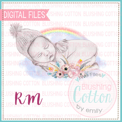RAINBOW BABY HAND DRAWN DESIGN BCRM