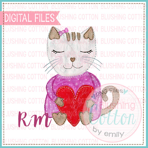 VALENTINE CAT HAND DRAWN DESIGN BCRM