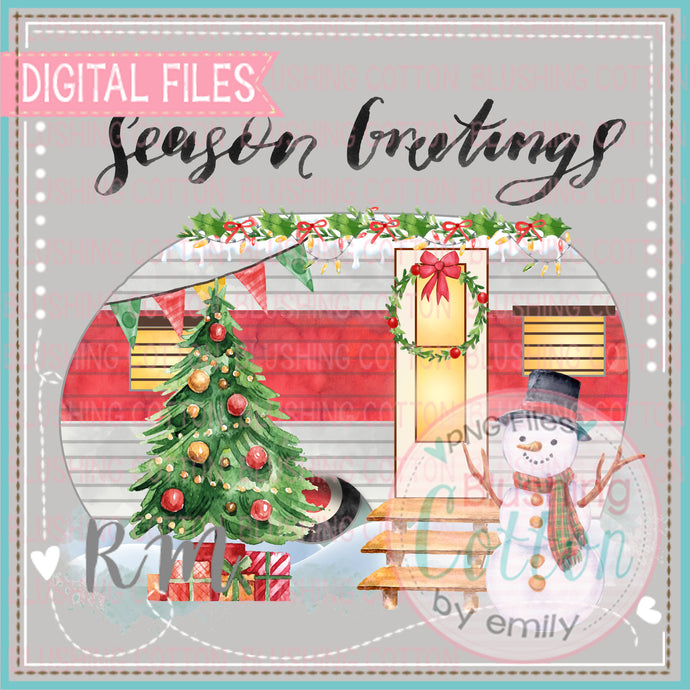 SEASON'S GREETINGS CAMPER BCRM